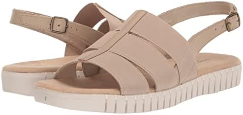 Easy Street Women's Maggie Flat Sandal, Natural Gore, 9.5 Wide | Image 6