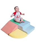 DTRK Climbing Toys for Toddlers 1-3, 4-Piece Soft Indoor Play Gym for Kids, Toddler Playtime Corner Climber Indoor Foam Play Gym for Climbing Crawling and Sliding,Foam Climb Blocks for Baby