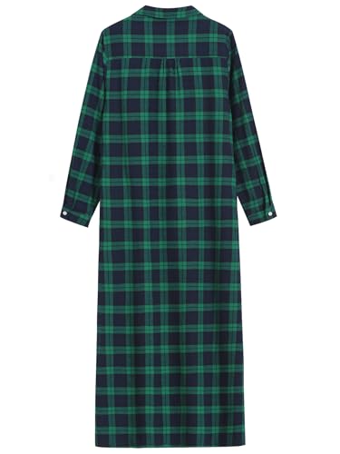 Latuza Women's Long Flannel Nightgown Long Sleeve Floor Length2