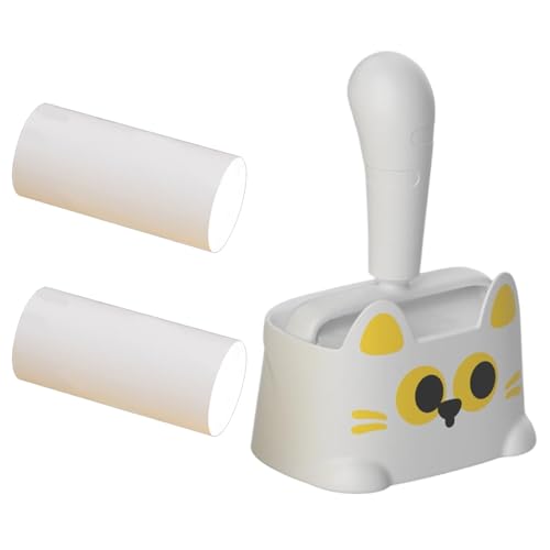 Nankoyal Rouleau anti-peluches réutilisable, fournitures de nettoyage réutilisables avec recharges | Rouleaux anti-peluches pour poils d'animaux – Pour chat, chien, poils d'animaux, canapé, tapis