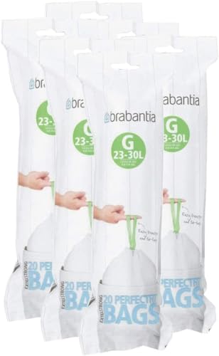 Brabantia Smartfix Slimline Sacs poubelles de 23-30 litres, code G