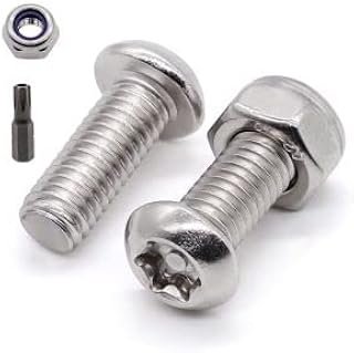 M6-1.0 x 16mm (25 Sets) Button Torx Head Secu...,