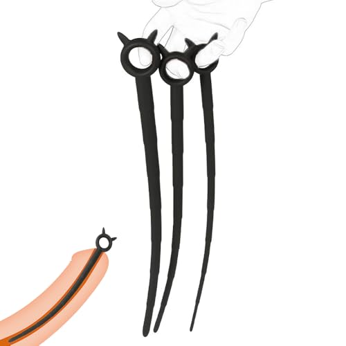 3 teiliges Harnröhren Dilator Set für Männer – XL Silikon Katheter mit verlängertem Schaft – Penisdilatatoren Penisplug zur intensiven uretralen Stimulation