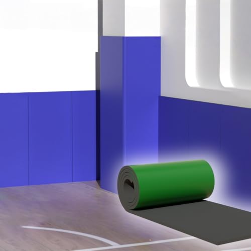 Self-Adhesive Rubber Foam Wall Post Protectors Basketball Pole Padding Outdoor Column Cover Pole Wrap Garage Door Safety Protective Pads for Protect PlayerAll Weather(Green,2cm(T)-9.8ft/3m(L))