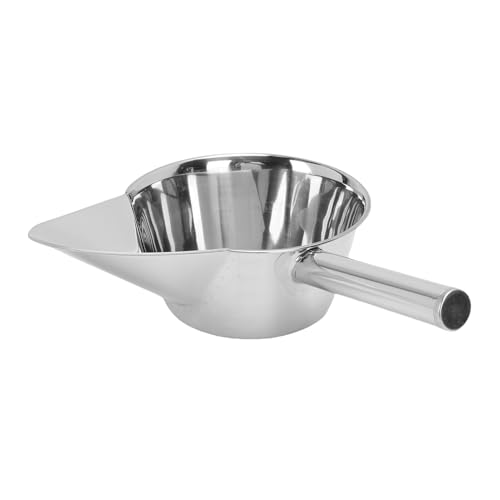 Asixxsix French Fry Scoop, Stainless Steel Duck Bill Spout Popcorn Scoop, Multi Purpose Food with for Fries Snacks Desserts Ice Candy (Right Hand)