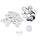 PEALOV Buttonrohlinge 25mm,200 Sätze Blank Badge Making Supplies,Runde Abzeichen Button Teile Metall Button für Button Maker Maschine,Einschließlich Metallschalen, Metall-Rückabdeckung und Klarfolie
