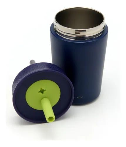 Image of Toddler Water Bottle with Straw, Kids Sipper Cup BPA Free Leak Resistant Drinking Bottle for Preschool, Daycare, Travel & Everyday Use (Dark Blue , 350 ml)