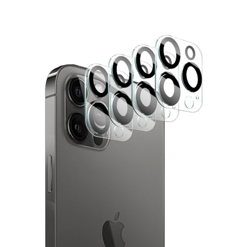 Fynorao 4-Pack Camera Lens Protector for iPhone 12 Pro, 9H Tempered Glass Camera Cover Screen