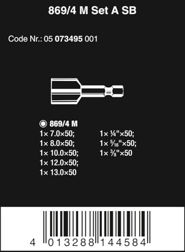 Juego de llaves Wera 05073495001 con 8 llaves de vaso para tuercas 3