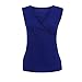 Produktbild Allence Tanktops Damen Elegant Oberteile Camisole Tops Mit Leibchen T-Shirt Crop ÄRmelloses Sommer Spitze Bluse Unterhemd Hemd Bra Oberteile V-Ausschnitt Tops (Blau, S)