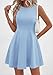 PRETTYGARDEN Cocktail Dresses for Women Summer 2026 Elegant Classy Spring A Line Sleeveless Mini Short Party Dress Pockets (Light Blue,Medium)