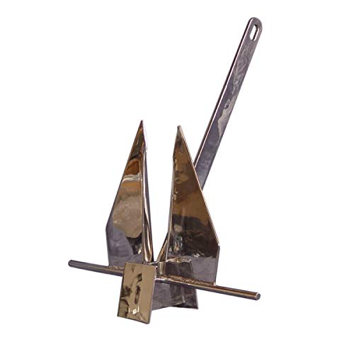 US Stainless Stainless Steel 316 Fluke Anchor 18 lbs (8kg) Marine Grade Polished