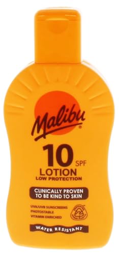 Malibu Low Protection Water Resistant Vitamin Enriched SPF 10 Sun-Screen Lotion, 200ml