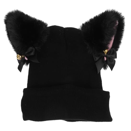 FOMIYES Funda para Casco de Esquí Elástica Diseño Orejas de Gato Lavable y Ajustable 55-62 CM Protector Decorativo para Deportes de Nieve al Aire Libre