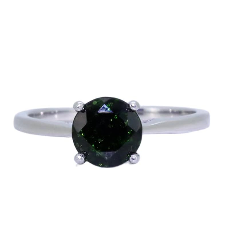 Bague grès vert naturel et argent 925 | Joaillerie haut de gamme LK_DHR_1003