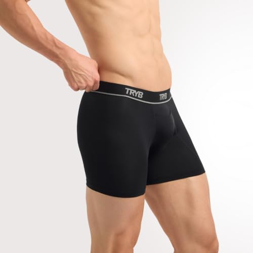 Image of TRYB Sports Underwear for Men | Stretchable Liquid Semi Compression Shorts | Trunks for Running & Gym Workout | Quick Dry, Breathable & Anti Chafing | Sports Innerwear Boxers