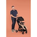Ergobaby Metro+ Kinderwagen Buggy mit Liegefunktion, Kinder-Buggy Zusammenklappbar Autositz Kompatibel Klein Leicht Kompakt (Schwarz, Metro+)