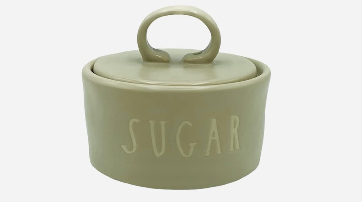 Rae Dunn by Magenta Studio Collection Pottery Gray Cream and Sugar Set