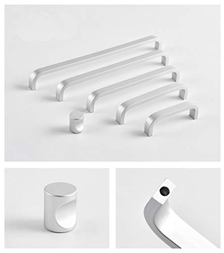 ANSIEDIO 2pcs Silver Aluminum Alloy Cabinet Cupboard Closet Wardrobe Door Drawer Knobs Pull Handles (128mm) - Image 2