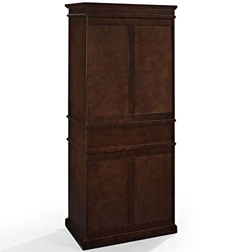 Bowery Hill Kitchen Pantry Solid Wood Storage Cabinet In Mahagony #TOP5