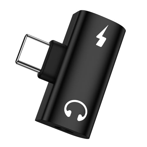 USB C Samsung Headphone and Charger Adapter 2 in 1 Type C to 3.5mm Aux Audio Jack with 60W Fast Charging Dongle Cable Convertor for Galaxy A17/A16/A15/5G/A36/A56/S26/S25 Ultra iPhone 17/16/15 Pro Max