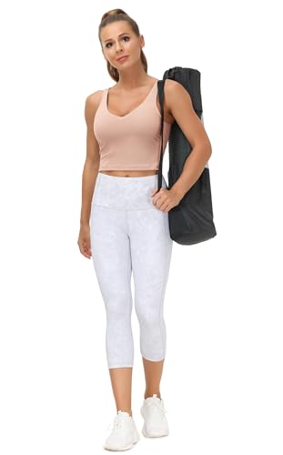 image for THE GYM PEOPLE Women’s Longline Sports Bra Wirefree Padded Medium Su