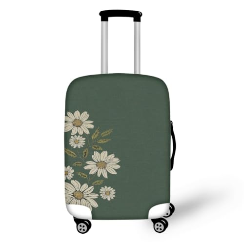 Housse Valise XL Fleur Grise Élastique Contre Rayures et Salissures