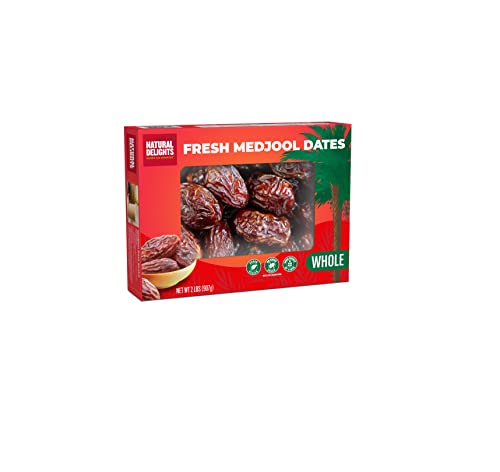 Natural Delights Medjool Dates, Whole, Non-GMO Verified - 2 Lb Box