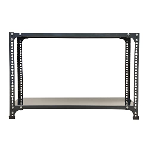 Image of Mil-Nil Prime CRC Sheet 2 Shelf 24 Gauge Multipurpose Slotted Angle Rack | Adjustable Shelf Hight Rack for Home & Kitchen (24x36x15 Inch, 7.2 Kg, Grey)