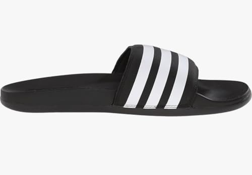 Image of adidas Unisex, Adilette Comfort Slides, Black /White /Black 5, 8, Medium