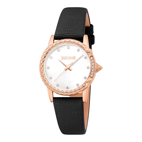 Just Cavalli Reloj Analógico Para Mujeres De Cuarzo Con Correa En Cuero Jc1L310L0035