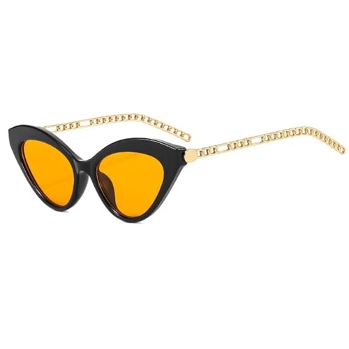 Lunettes de soleil œil de chat avec monture métallique fine