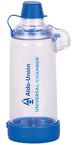 Universal-Chamber Cámara de Inhalación. Diseñada para Garantizar el mayor Depósito Pulmonar del principio activo y compatible con la mayoría de inhaladores presurizados. Asma y Epoc.
