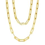 Bishilin Collares largos de oro para mujer, cadena pequeña de plata de ley de 45 cm, adecuado para bodas, aniversarios y vacaciones
