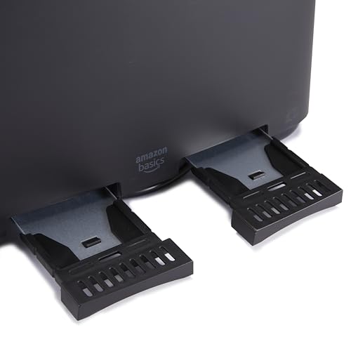image for Amazon Basics 4 Slice Toaster, 7 Browning Settings, Extra Wide Slots f