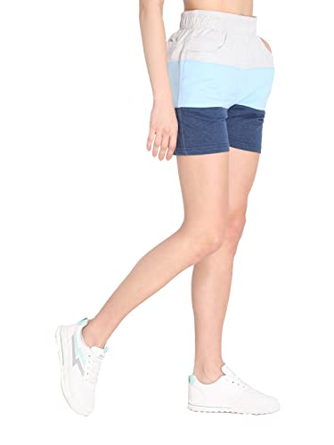 Image of CHKOKKO Women's Regular Cotton Regular Fit Plain Shorts for Women