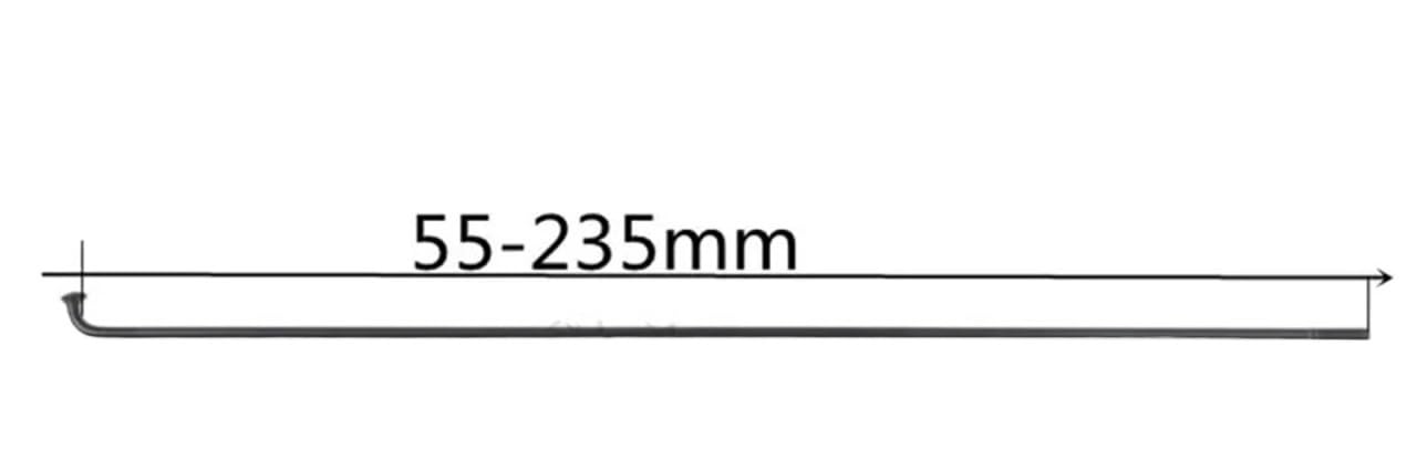 100 raggi per moto e bici elettriche da 10 G, 3,18 mm, 55-170 mm, set con nipples (65 mm)