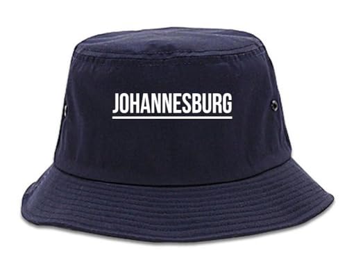 Kings Of NY City of Johannesburg South Africa Simple Underline Adult Unisex Bucket Hat Navy Blue