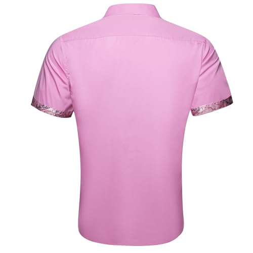 Chemise homme pour mariage et yacht Barry.Wang manches courtes style formel décontracté - 4