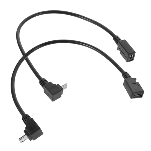 Happyyami 2個直角マイクロケーブル 字型アダプター マイクロ 耐久無酸素銅素材 充電とデータ転送対応