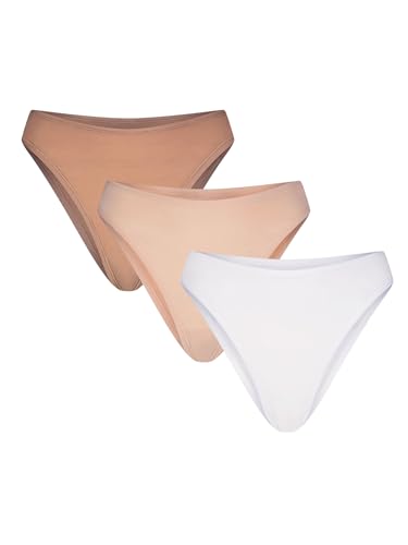 Negative Underwear – French Cut Cotton Underwear for Women – French Cut Brief – Soft, Stretchy and Cheeky - 3 Pack