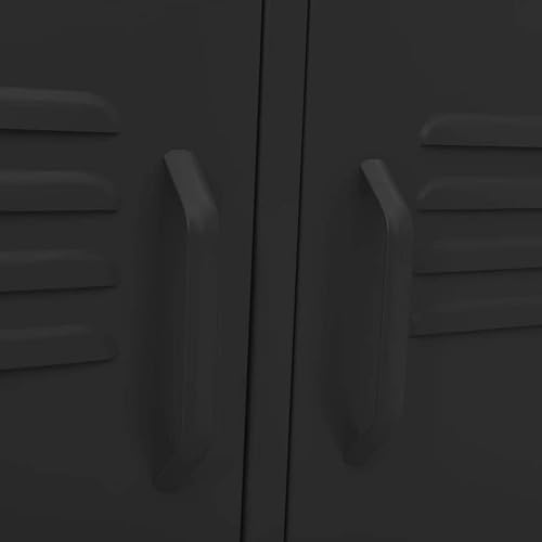 Miniatura 8 de GOLINPEILO Armario de almacenamiento de TV de metal con 2 puertas y un estante en el interior aparador de almacenamiento soporte de TV consola