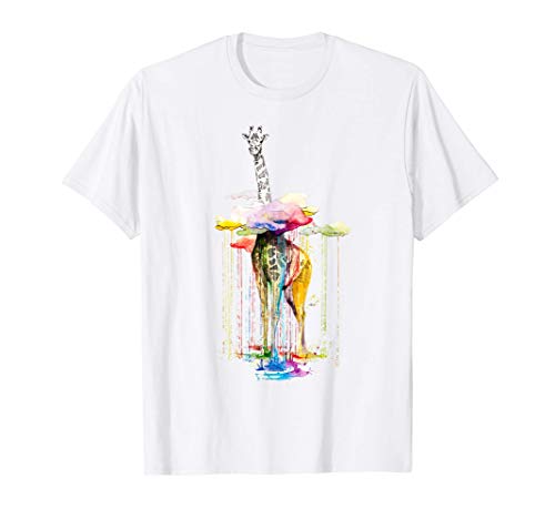 Giraffe - Raining Colors | Watercolor Art by Philipp Grein Camiseta