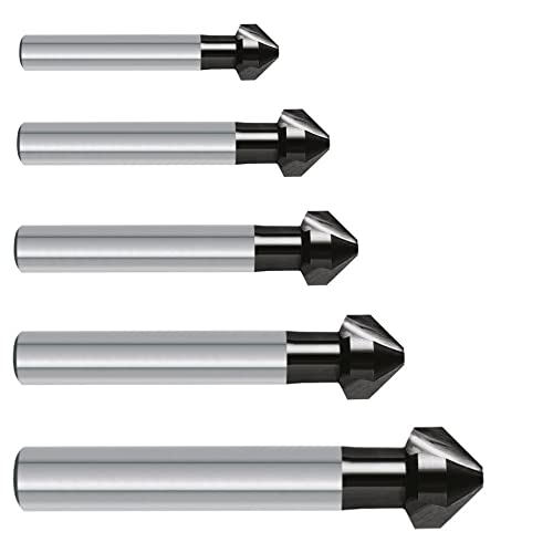 Webkaufhaus24 3064971650 - Avellanador cónico (metal duro, 90 grados, 65 HRC, VHM, revestimiento UFX-2, diámetro de 16,5 mm) Cover