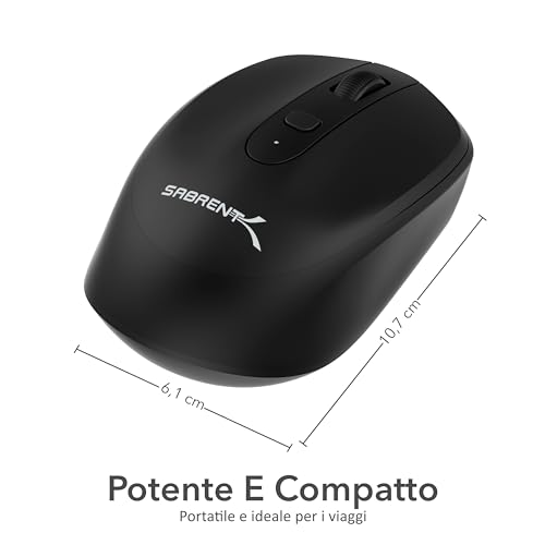 Mouse wireless ricaricabile, senza fili, da 2,4 GHz, con risoluzione regolabile (MS-RCWM) - Mouse gaming - Immagine 6