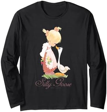 Precious Moments Silly Goose Script Sweet Girly Retro Long Sleeve T-Shirt image 4