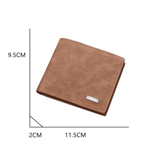 Men Leather Wallet Men's Short Multi-Card Slot Folding Leather Wallet(Colour 2)2
