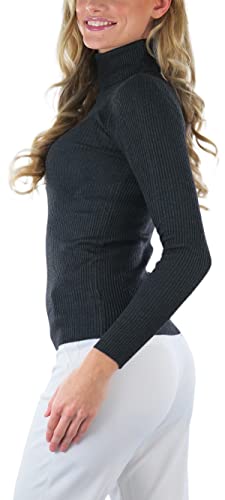 Image of ToBeInStyle Women's Classic Knit Fold Over Turtleneck Pullover