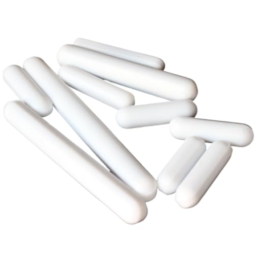 10Pcs PTFE Magnet Stirrer C Type TFE Cylindrical Magnet Rotor C10 C15 C20 C30 C50 (C35 (8 * 35mm))