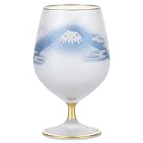 アデリア(ADERIA) 【 プレミアムニッポンテイスト 吹墨 富士月兎図 脚付杯 グラス 210ml 日本製 化粧箱入 6848 】 和風 和柄 父の日 母の日 敬老 おしゃれ 誕生日 還暦 祝い 男性 誕生日 プレゼント ギフト 贈答 退職 結婚 富士山 満月 うさぎ ガラス コップ 食器